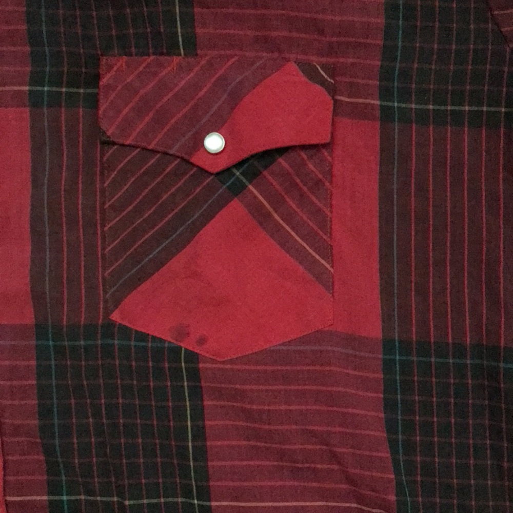 Wrangler men’s plaid cowboy shirt - Picture 11 of 13